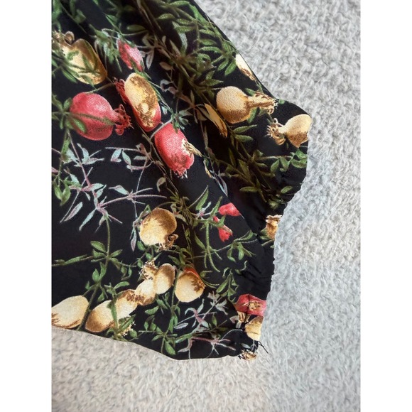 Baltic Born Pomegranate Midi Dress Black Floral Botanical Tie Waist Small - Picture 4 of 8